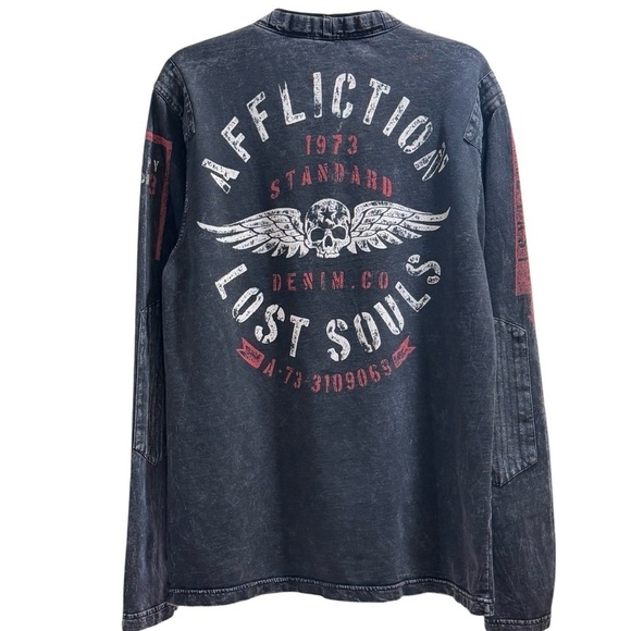 Affliction Men's Lost Souls Graphic Tee Large - Picture 3 of 10